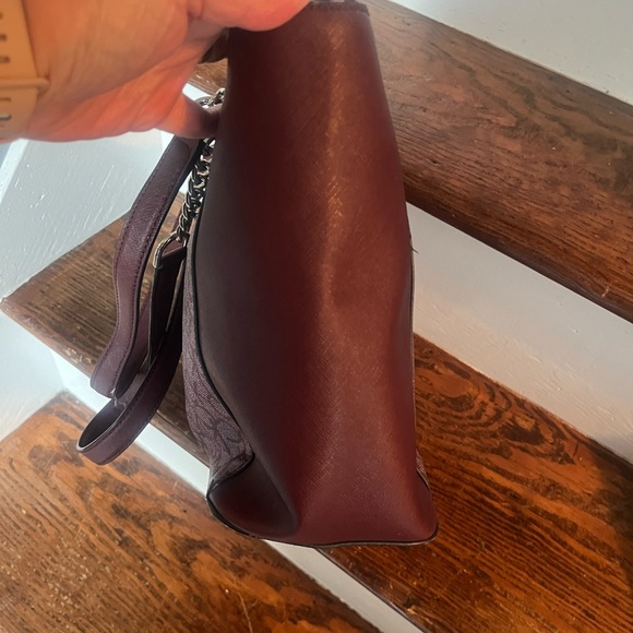 Calvin Klein Burgundy Logo Tote - Picture 5 of 6